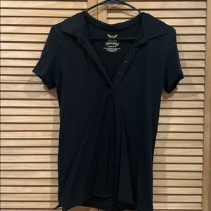 Half button down top